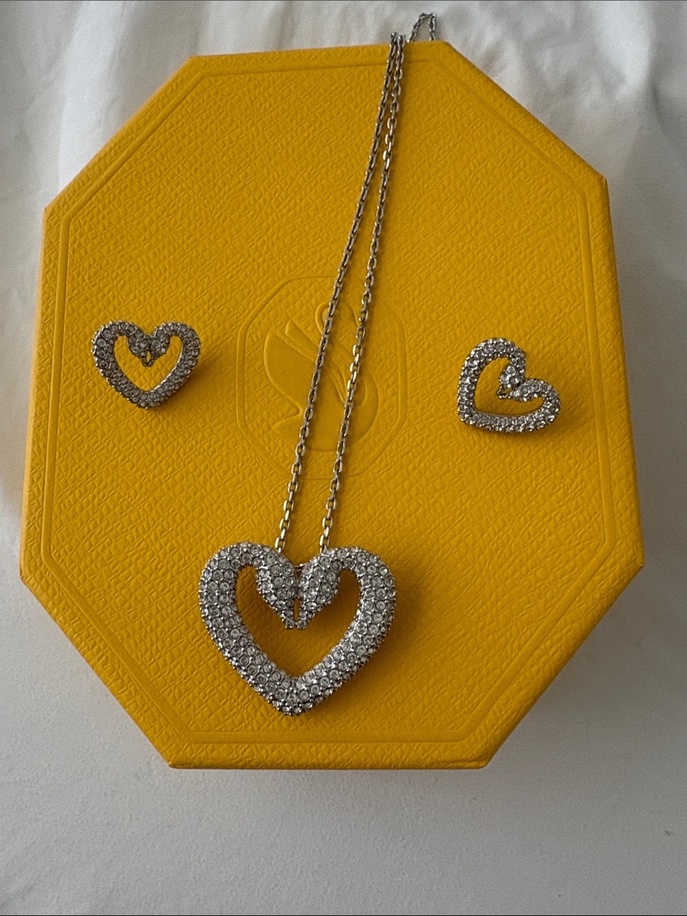 Swarovski necklace and earrings
